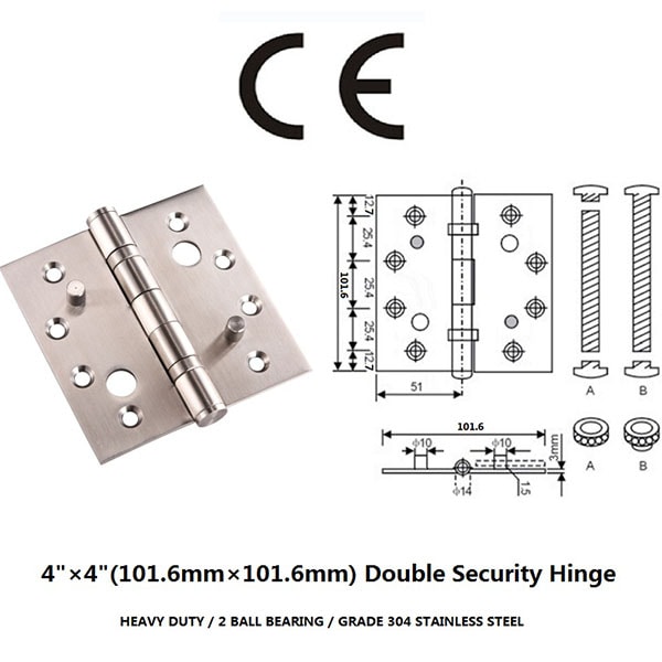 ce security hinge for exterior door