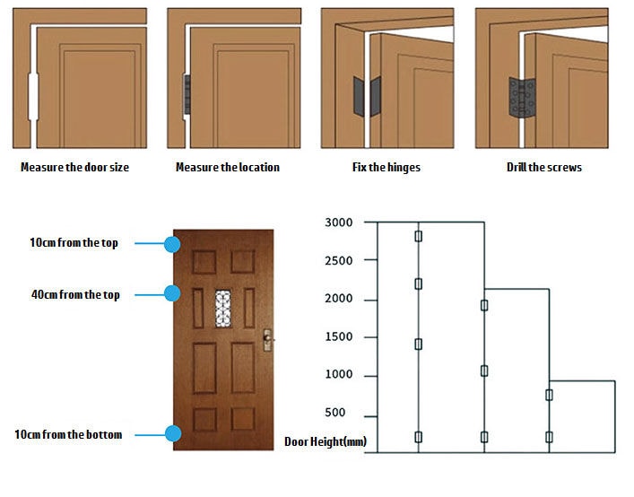 heavy duty stainless steel ball bearing hinges installation instruction
