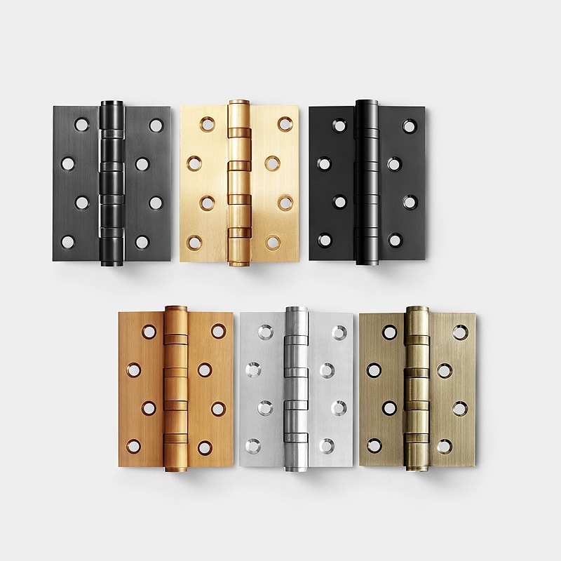 brushed stainless steel hinges